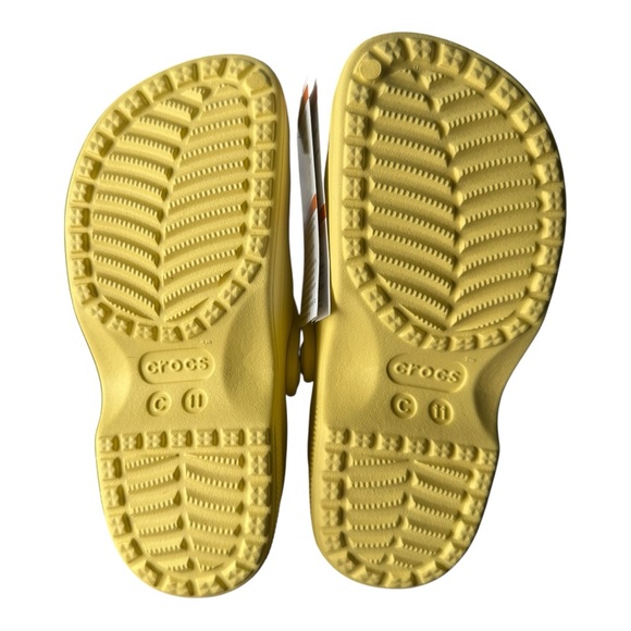 NEW Crocs Classic Mary Jane Clog K - Kids Size C11 - Yellow - Picture 5 of 11